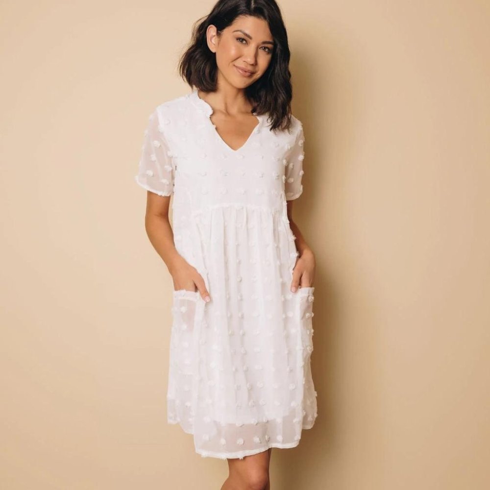 Mooney Pompom Dress ( Brand New )